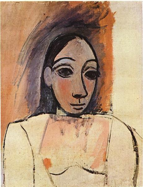 Pablo Picasso Oil Bust Of Woman Buste De Femme Naive Art